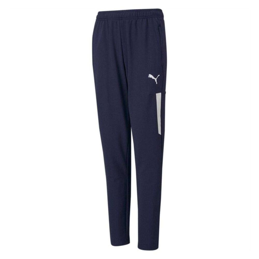 Puma Childrens/Kids TeamLIGA Pro Tapered Tracksuit Bottoms / Peacoat/White